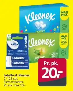 Fleggaard Labello el. Kleenex tilbud