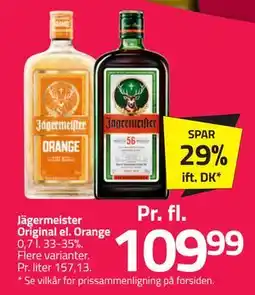 Fleggaard Jägermeister Original el. Orange tilbud