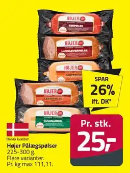 Fleggaard Højer Pålægspølser tilbud