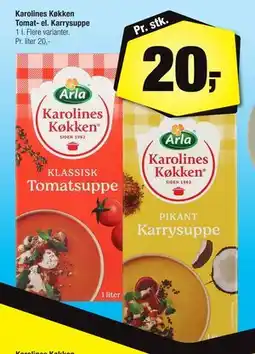 Calle Karolines Køkken Tomat- el. Karrysuppe tilbud