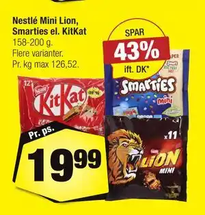 Calle Nestlé Mini Lion, Smarties el. KitKat tilbud