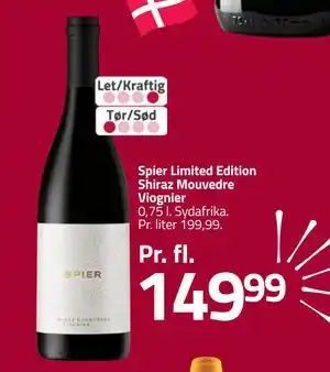 Fleggaard Spier Limited Edition Shiraz Mouvedre Viognier tilbud