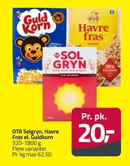 Fleggaard OTA Solgryn, Havre Fras el. Guldkorn tilbud