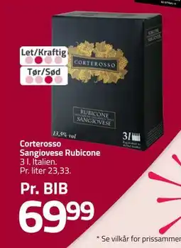 Fleggaard Corterosso Sangiovese Rubicone tilbud
