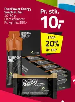 Fleggaard PurePower Energy Snack el. Gel tilbud