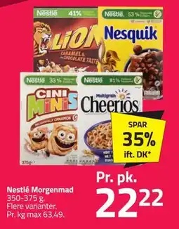 Fleggaard Nestlé Morgenmad tilbud