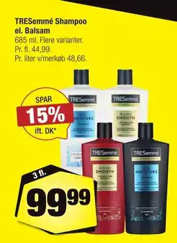 Calle TRESemmé Shampoo el. Balsam tilbud
