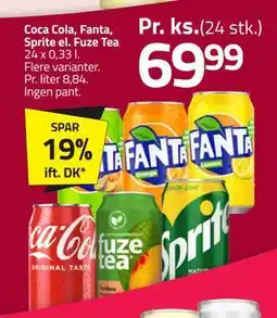 Fleggaard Coca Cola, Fanta, Sprite el. Fuze Tea tilbud