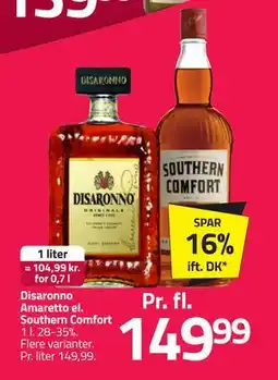Fleggaard Disaronno Amaretto el. Southern Comfort tilbud