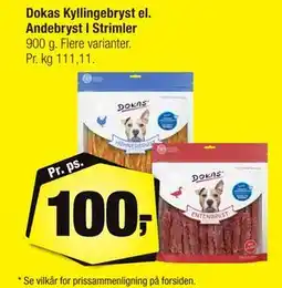 Calle Dokas Kyllingebryst el. Andebryst I Strimler tilbud