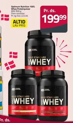 Fleggaard Optimum Nutrition 100% Whey Proteinpulver tilbud
