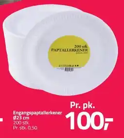 Fleggaard Engangspaptallerkener Ø23 cm tilbud