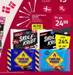 Fleggaard Fazer Tyrkisk Peber el. Skolekridt tilbud