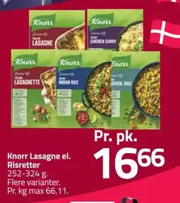 Fleggaard Knorr Lasagne el. Risretter tilbud