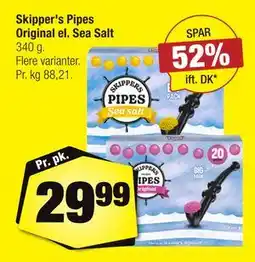 Calle Skipper's Pipes Original el. Sea Salt tilbud