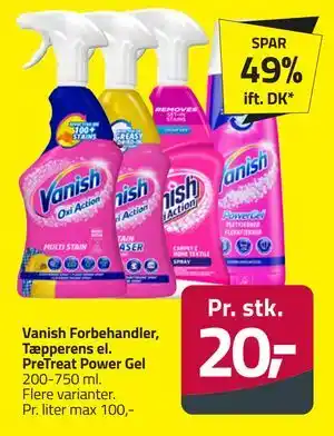 Fleggaard Vanish Forbehandler, Tæpperens el. PreTreat Power Gel tilbud