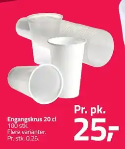 Fleggaard Engangskrus 20 cl tilbud