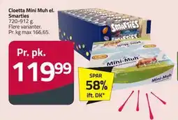 Fleggaard Cloetta Mini Muh el. Smarties tilbud