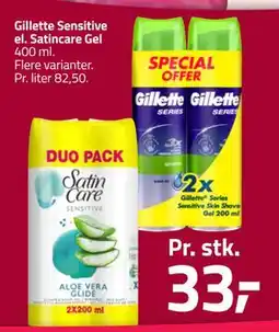 Fleggaard Gillette Sensitive el. Satincare Gel tilbud