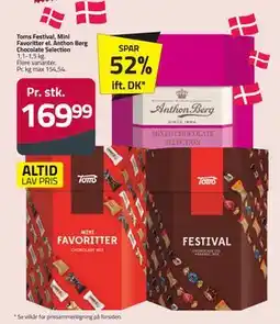 Fleggaard Toms Festival, Mini Favoritter el. Anthon Berg Chocolate Selection tilbud