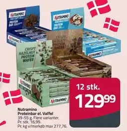Fleggaard Nutramino Proteinbar el. Vaffel tilbud