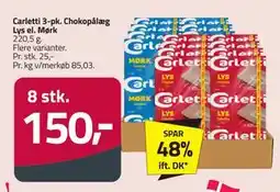 Fleggaard Carletti 3-pk. Chokopålæg Lys el. Mørk tilbud