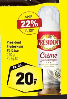 Calle Président Flødeskum På Dåse tilbud