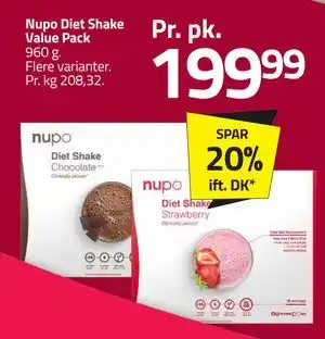 Fleggaard Nupo Diet Shake Value Pack tilbud