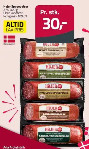 Fleggaard Højer Spegepølser tilbud