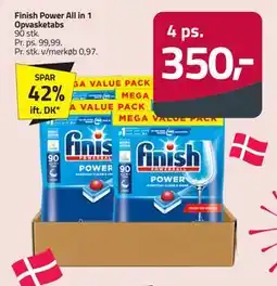 Fleggaard Finish Power All in 1 Opvasketabs tilbud