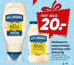 Bilka Hellmann's mayonnaise / ketchup / dressing tilbud