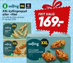 Bilka Salling XXL kyllingespyd / filet / kyllingebrystfileter tilbud