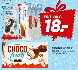 Bilka Kinder snack / Choco fresh tilbud