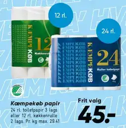 Bilka Kæmpe køb papir / køkkenrulle tilbud