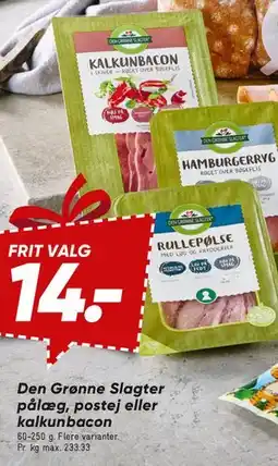 Bilka Den Grønne Slagter pålæg tilbud