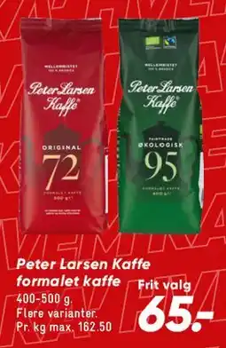 Bilka Peter Larsen formalet kaffe tilbud