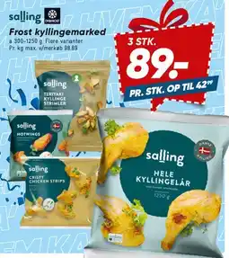 Bilka Salling frosne kyllingevarer (fx hele kyllingelår) tilbud