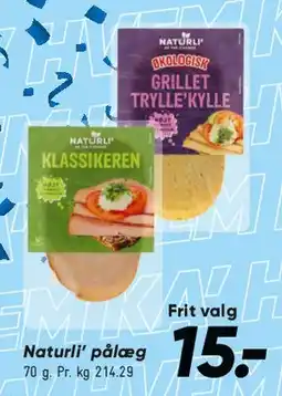 Bilka Naturli' pålæg (plantebaseret) tilbud