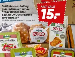 Bilka Saltimbocca, Salling gulerodsboller og Salling ØKO surdejsboller tilbud
