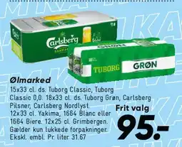 Bilka Carlsberg / ølpakker (Frit valg) tilbud