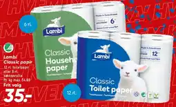 Bilka Lambi Classic paper / toilet paper tilbud