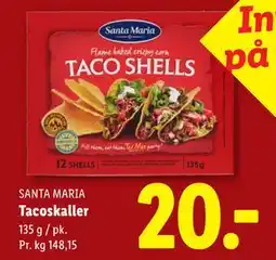 Lidl Tacoskaller tilbud