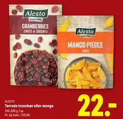 Lidl Tørrede tranebær eller mango tilbud