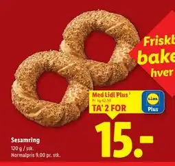 Lidl Sesamring, App-pris tilbud