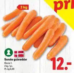 Lidl Danske gulerødder tilbud