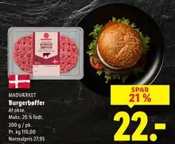 Lidl Burgerbøffer tilbud