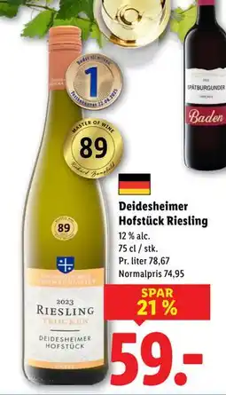 Lidl Deidesheimer Hofstück Riesling tilbud