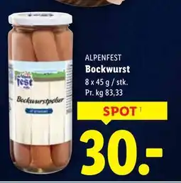 Lidl Bockwurst tilbud