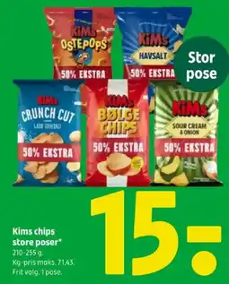 Coop 365 Kims chips store poser tilbud