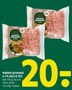 Coop 365 Hakket grisekød 4-7% eller 8-12% tilbud